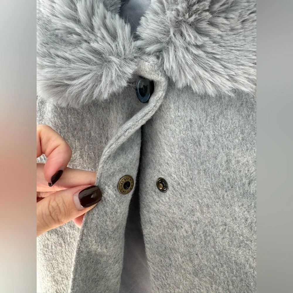 Crazy‎ 8 Girls' Toddler Grey Peacoat, 12-18 mo NEW